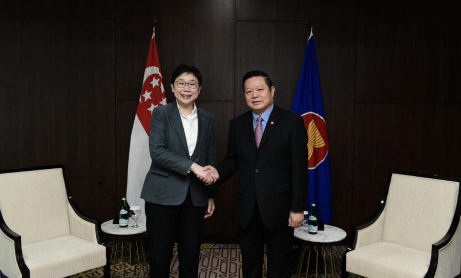 Permanent Representative of Singapore to ASEAN Kok Li Peng calls on ASEAN Secretary-General
