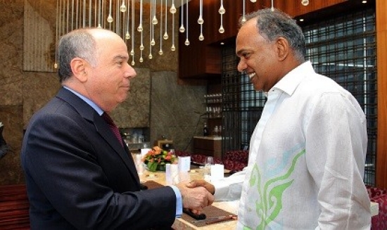 Photo of Min K Shanmugam with Brazilian FM