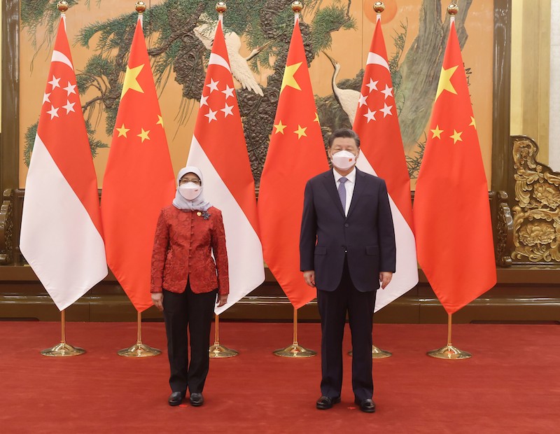 Singapore President-PRC President Xi Jinping