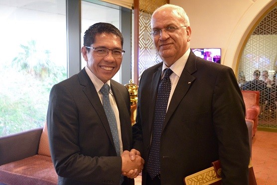 Meeting with Palestine Liberation Organisation Secretary-General and Palestinian Chief Negotiator His Excellency Dr Saeb Erekat, 21 May 2016.